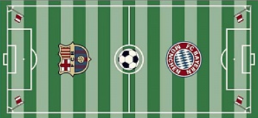 ковер футбольное поле с эмблемами клубов